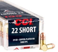 CCI .22 Short 29gr Copper Plated Round Nose 5000rds