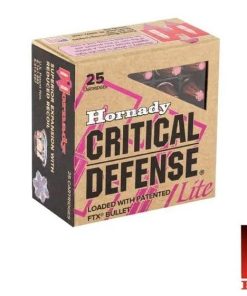 Hornady Critical Defense Lite 9mm 100gr. FTX 250rds