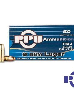 PPU 9mm 115gr. FMJ 50rds