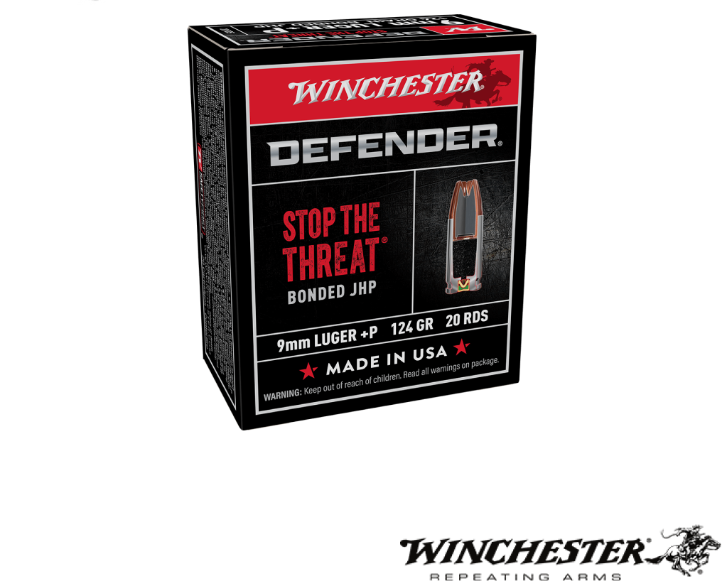 Winchester Defender Elite 9mm +P 124gr. BJHP 20rds