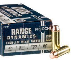 Fiocchi .45  Long-Colt  255gr CMJ (50rds & 500rds)