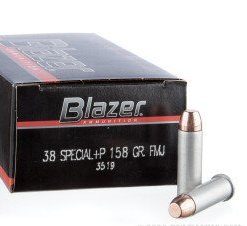 Blazer .38 Spl +P 158gr FMJ 50rds