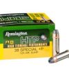 Remington HTP .38 Spl +P 125gr SJHP (20rds & 500rds)