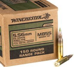 Winchester  5.56x45 - 62 Grain FMJ M855 (200rds & 600 Rounds)