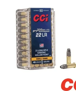 CCI Suppressor .22LR 45gr. HP (50rds, 500rds & 5000rds)