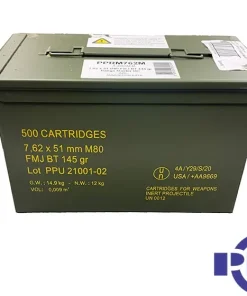 PPU Rangemaster 7.62X51mm 145gr. FMJBT 500rds