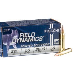 50 Rounds of .223 Rem Ammo by Fiocchi - 55gr PSP