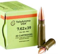 Tela Impex 7.62x39 124gr FMJ (20rds & 1000rds)