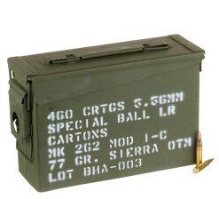 460 Rounds of 5.56x45 Ammo by Black Hills Ammunition in Ammo Can - 77gr OTM Mk 262 MOD 1-C