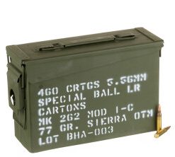 460 Rounds of 5.56x45 Ammo by Black Hills Ammunition in Ammo Can - 77gr OTM Mk 262 MOD 1-C